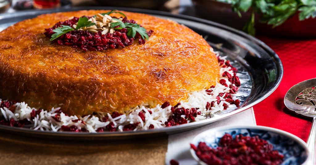 Persian Rice Tahdig Tahchin |‌ Iranian cuisine