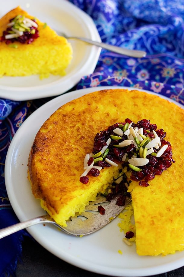 Persian Savory Saffron Cake Tahchin |‌ Iranian cuisine