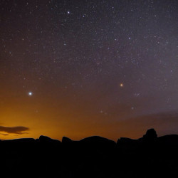 A night in desert and watching stars